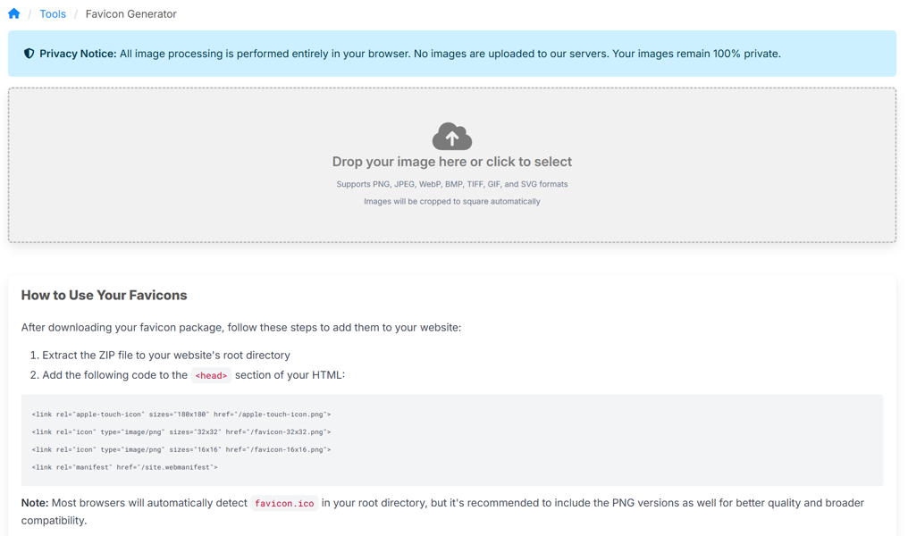 Favicon Generator Tool