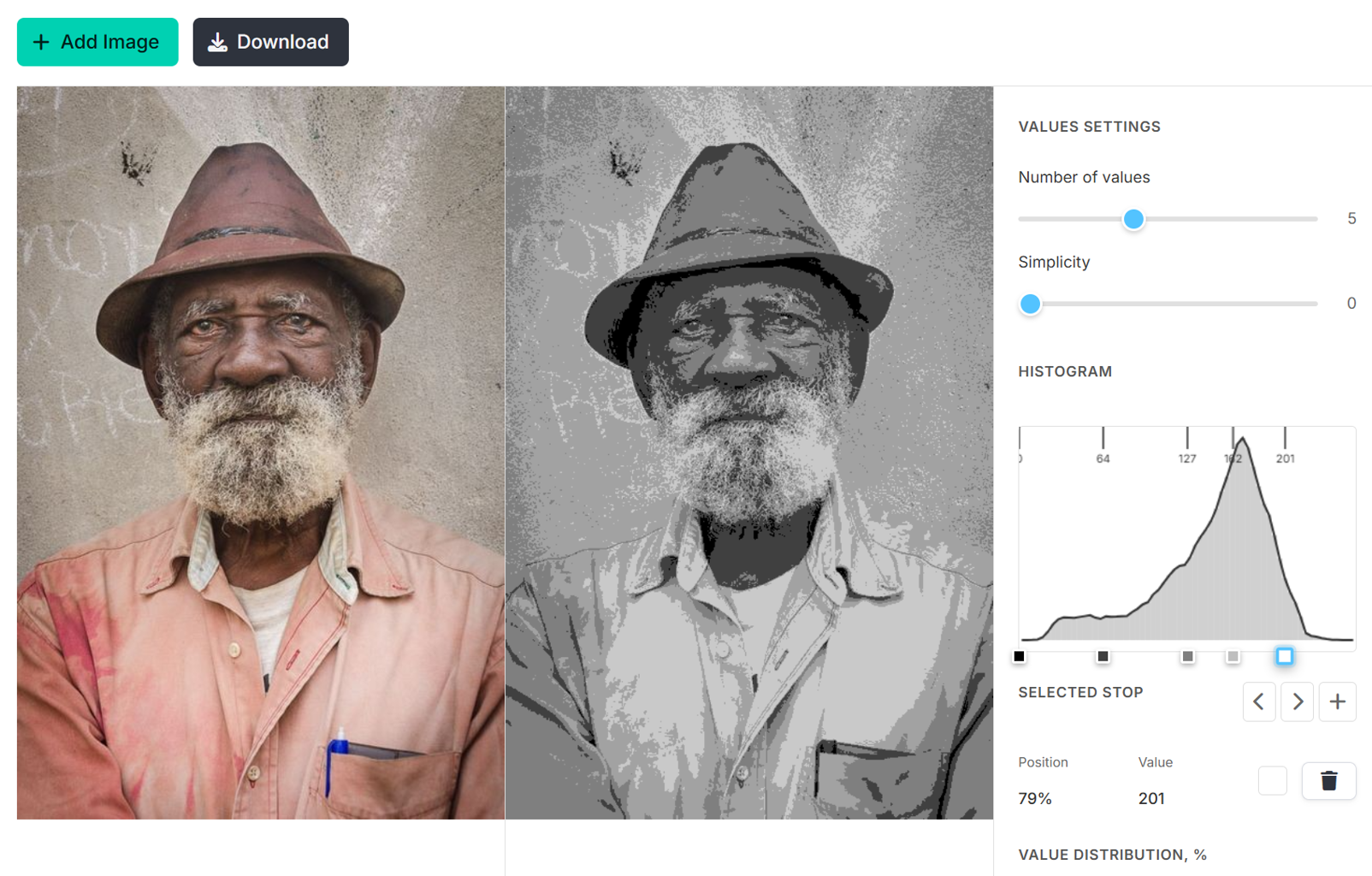 Artist Value and Histogram Tool