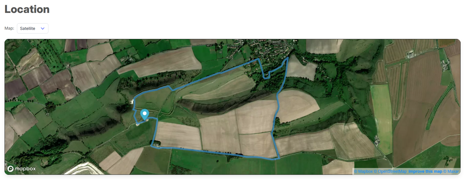 Outdoors and Eco Website Mapbox Integration for Walking Routes